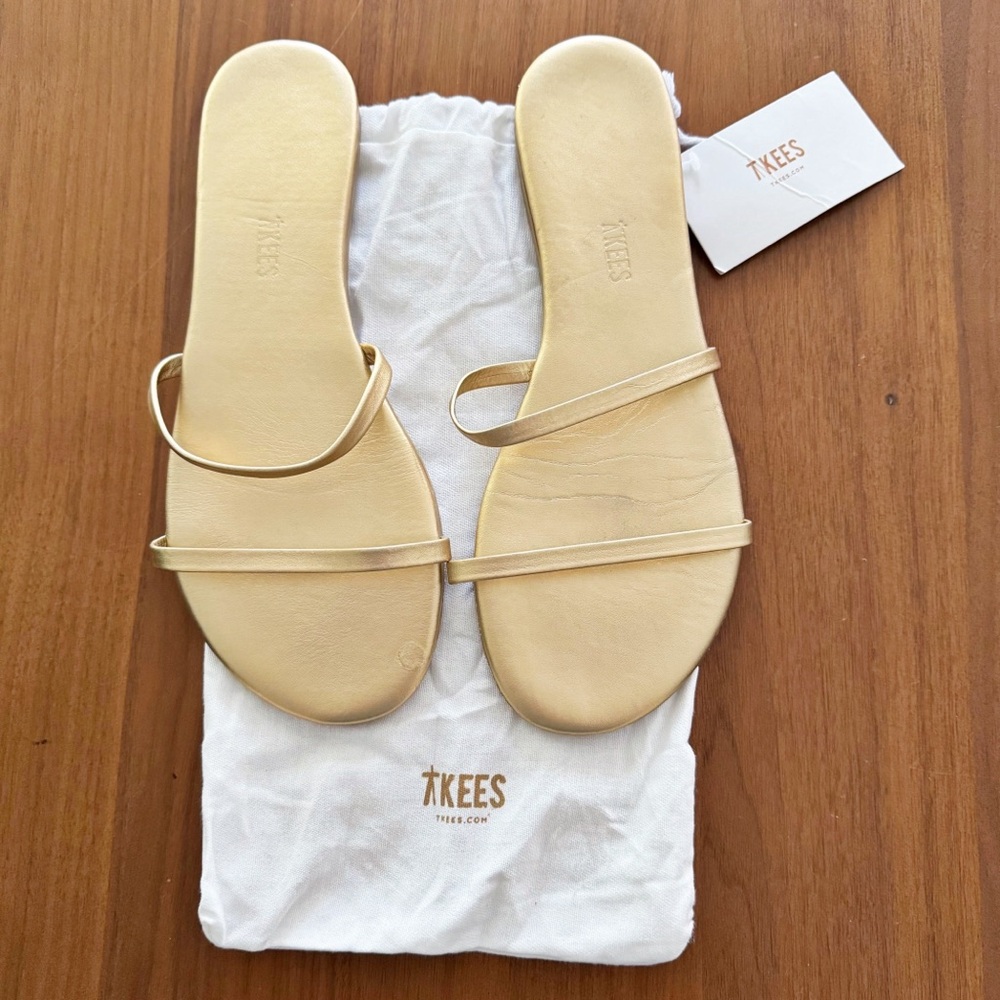 TKEES Women's Gold Sandals